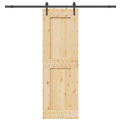 Schuifdeur NARVIK Naturel en Zwart 70 x 210 cm (213,5 cm)