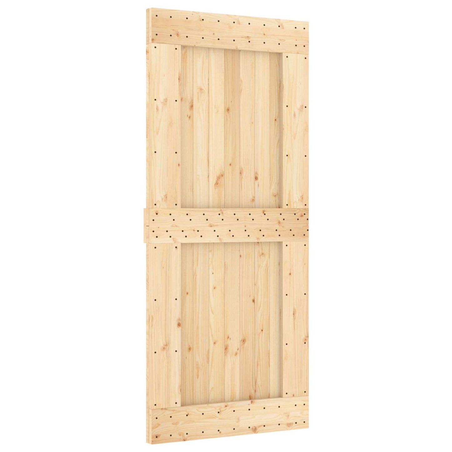 Schuifdeur NARVIK Naturel en Zwart 90 x 210 cm (213,5 cm)