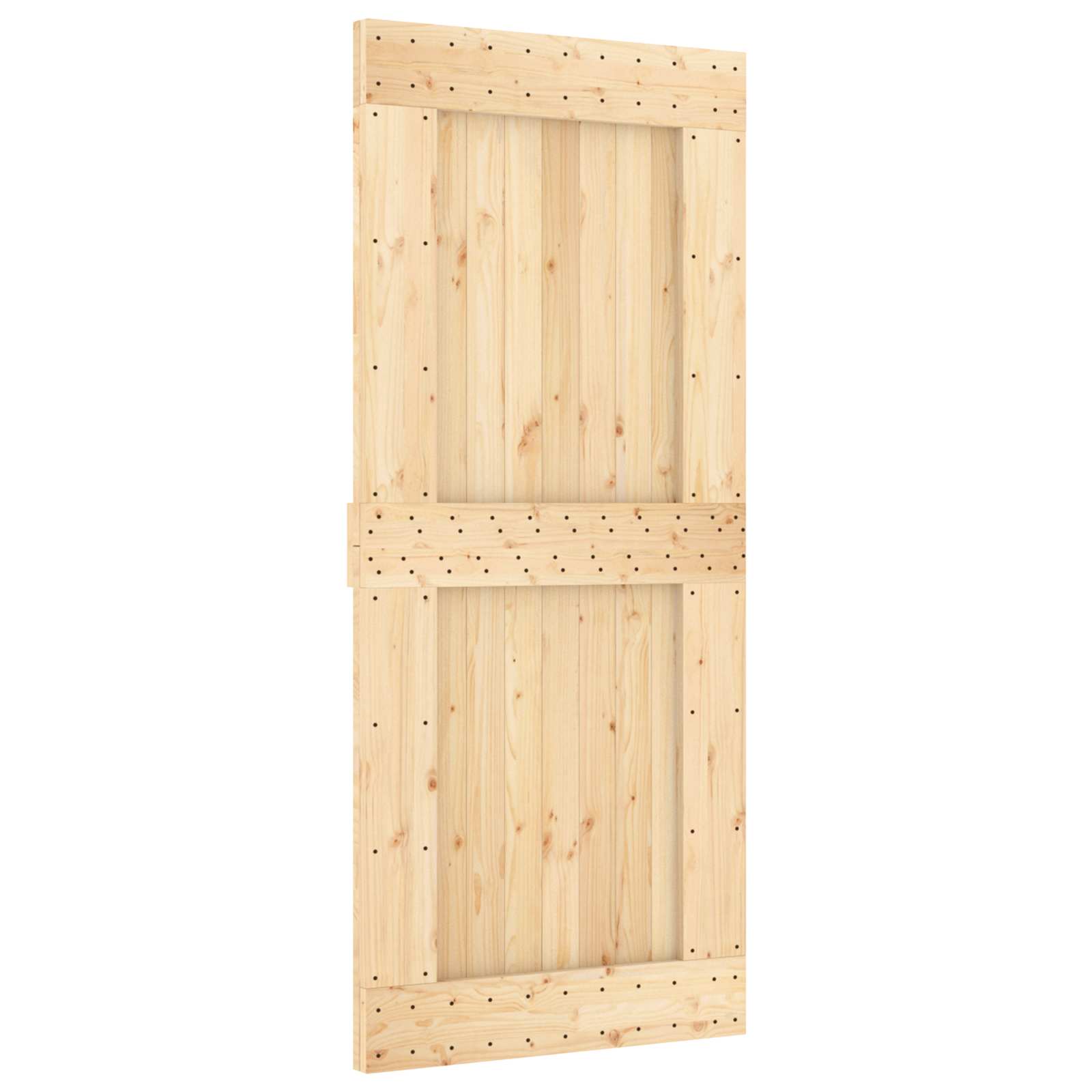 Schuifdeur NARVIK Naturel en Zwart 90 x 210 cm (213,5 cm)