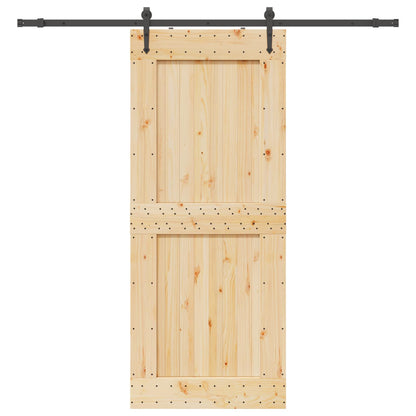 Schuifdeur NARVIK Naturel en Zwart 95 x 210 cm (213,5 cm)