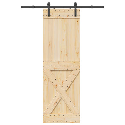 Schuifdeur NARVIK Naturel en Zwart 70 x 210 cm (152,5 cm)