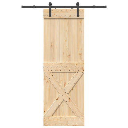 Schuifdeur NARVIK Naturel en Zwart 80 x 210 cm (152,5 cm)