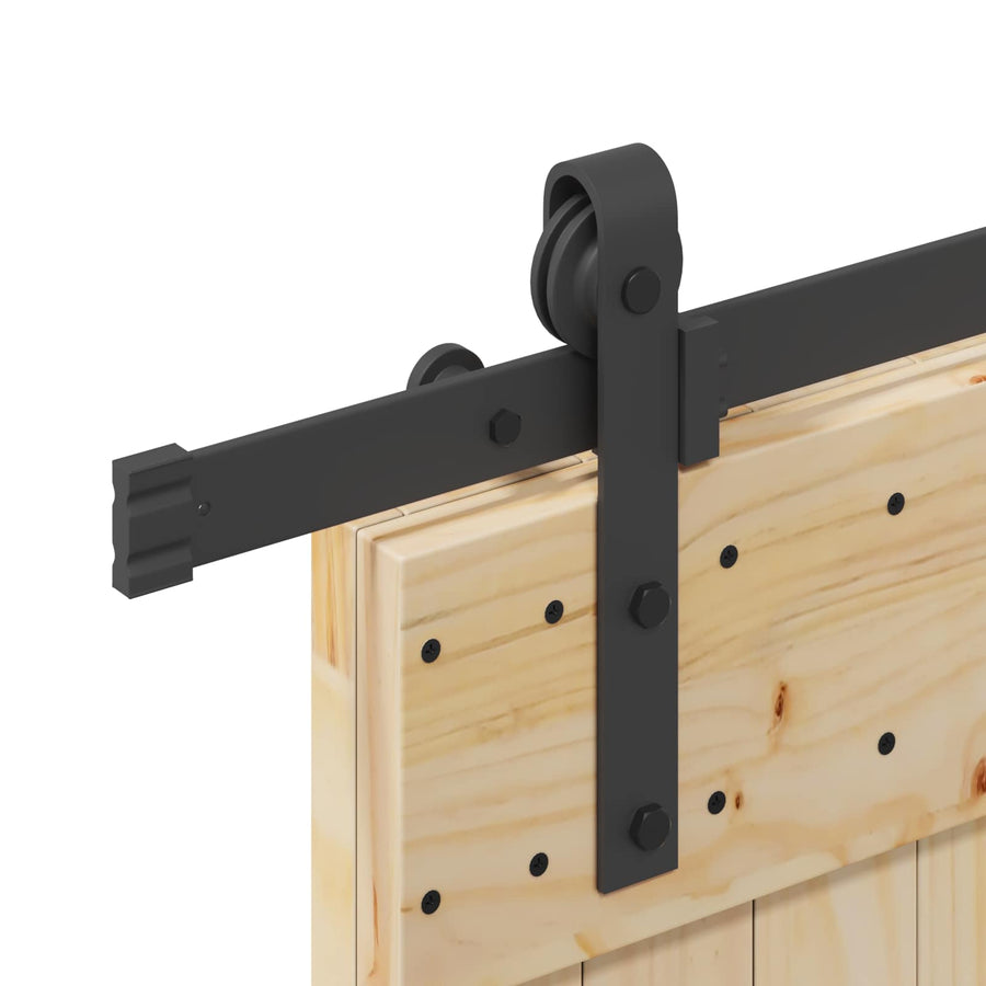 Schuifdeur NARVIK Naturel en Zwart 85 x 210 cm (152,5 cm)