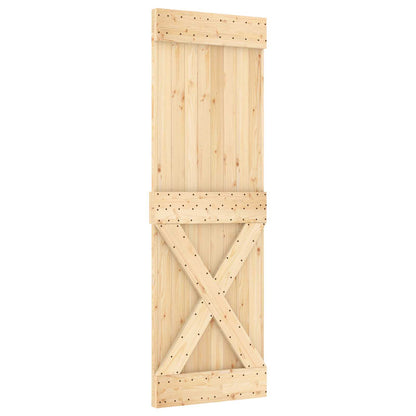 Schuifdeur NARVIK Naturel en Zwart 70 x 210 cm (213,5 cm)