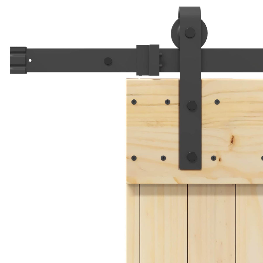 Schuifdeur NARVIK Naturel en Zwart 80 x 210 cm (213,5 cm)