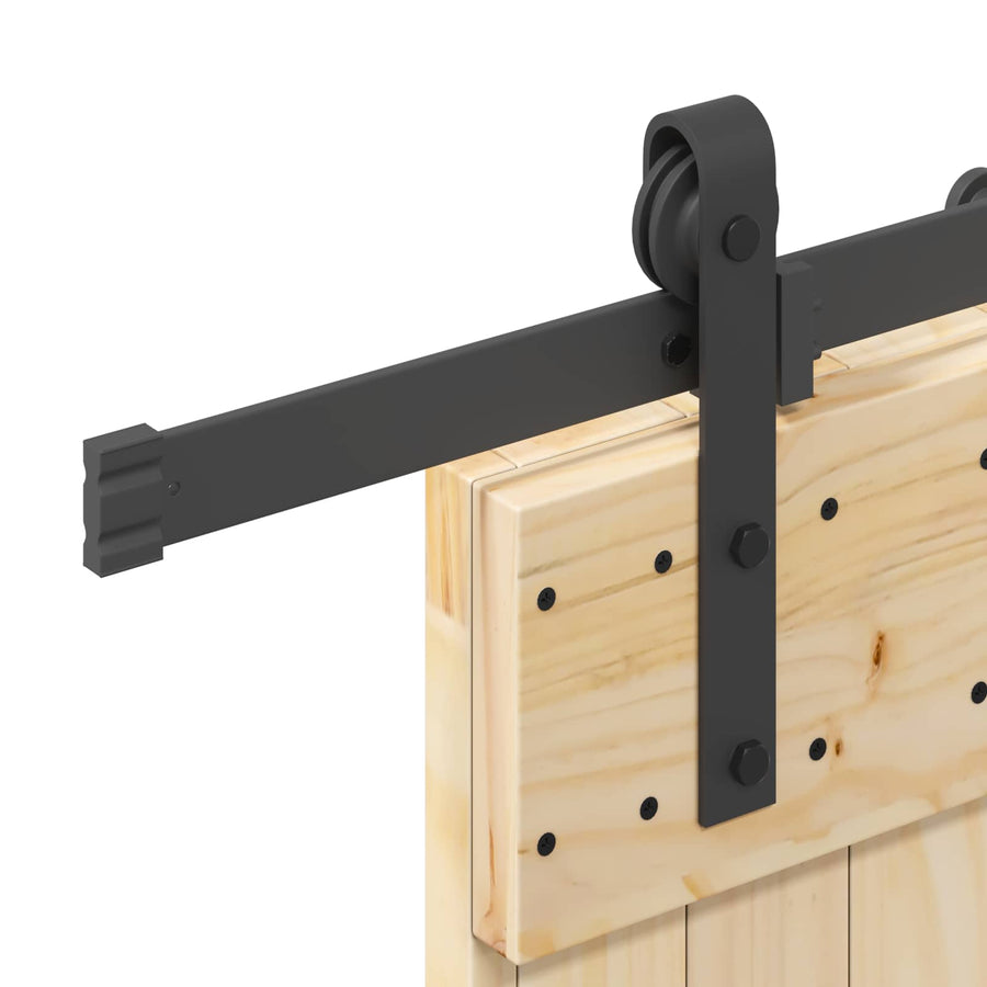 Schuifdeur NARVIK Naturel en Zwart 85 x 210 cm (213,5 cm)