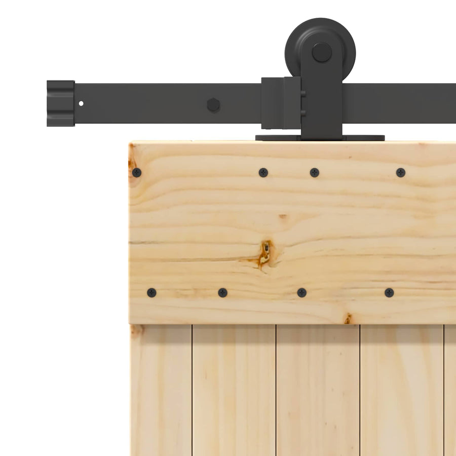 Schuifdeur NARVIK Naturel en Zwart 80 x 210 cm (152,5 cm)