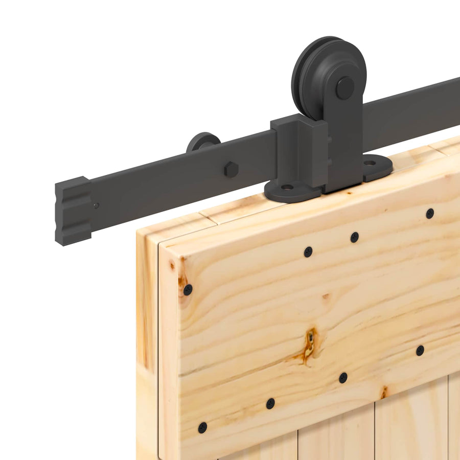Schuifdeur NARVIK Naturel en Zwart 85 x 210 cm (152,5 cm)