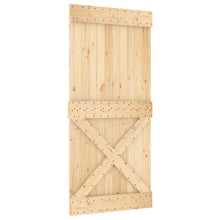 Schuifdeur NARVIK Naturel en Zwart 95 x 210 cm (213,5 cm)