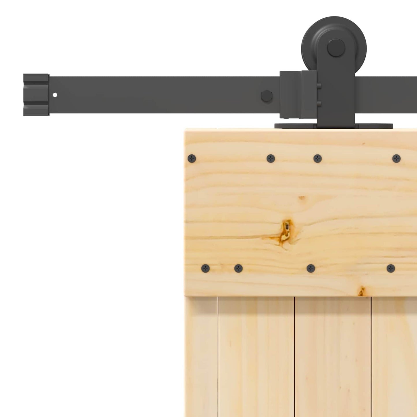 Schuifdeur NARVIK Naturel en Zwart 100 x 210 cm (213,5 cm)