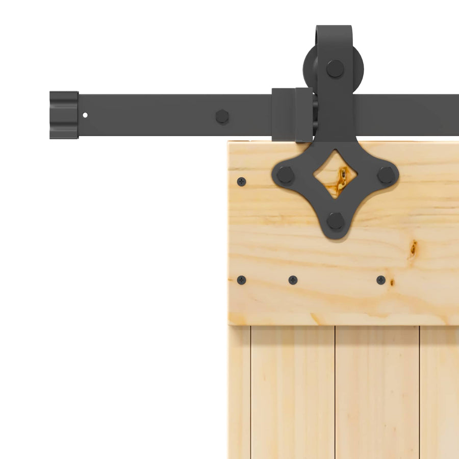 Schuifdeur NARVIK Naturel en Zwart 70 x 210 cm (152,5 cm)