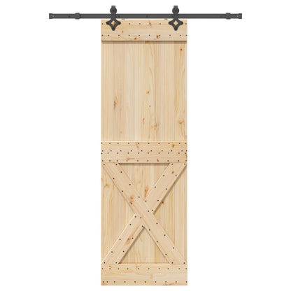 Schuifdeur NARVIK Naturel en Zwart 70 x 210 cm (152,5 cm)
