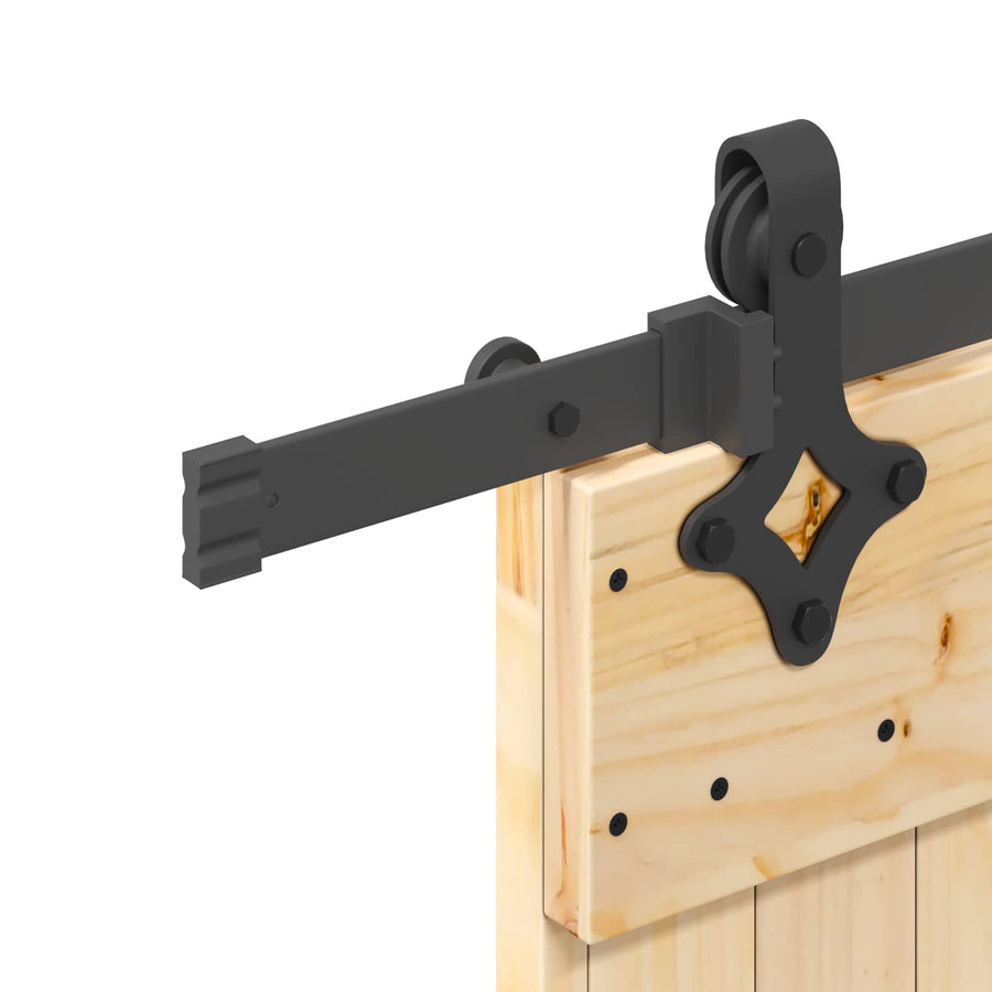 Schuifdeur NARVIK Naturel en Zwart 80 x 210 cm (152,5 cm)