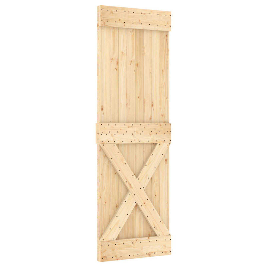 Schuifdeur NARVIK Naturel en Zwart 70 x 210 cm (152,5 cm)