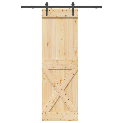 Schuifdeur NARVIK Naturel en Zwart 70 x 210 cm (152,5 cm)