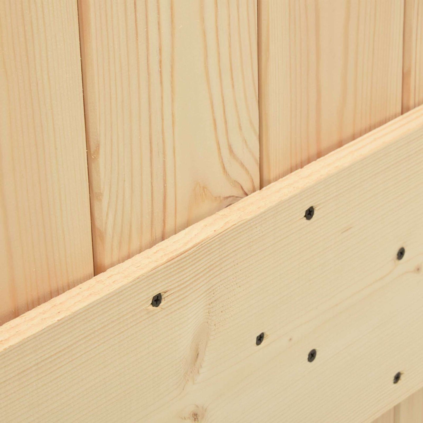 Schuifdeur NARVIK Naturel en Zwart 80 x 210 cm (213,5 cm)