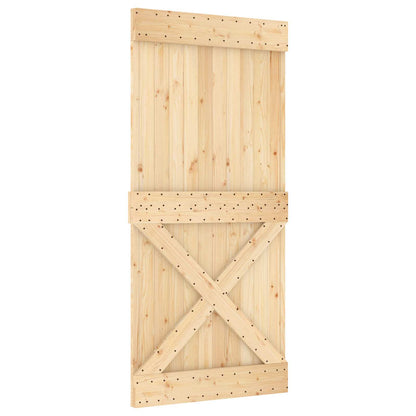 Schuifdeur NARVIK Naturel en Zwart 95 x 210 cm (213,5 cm)