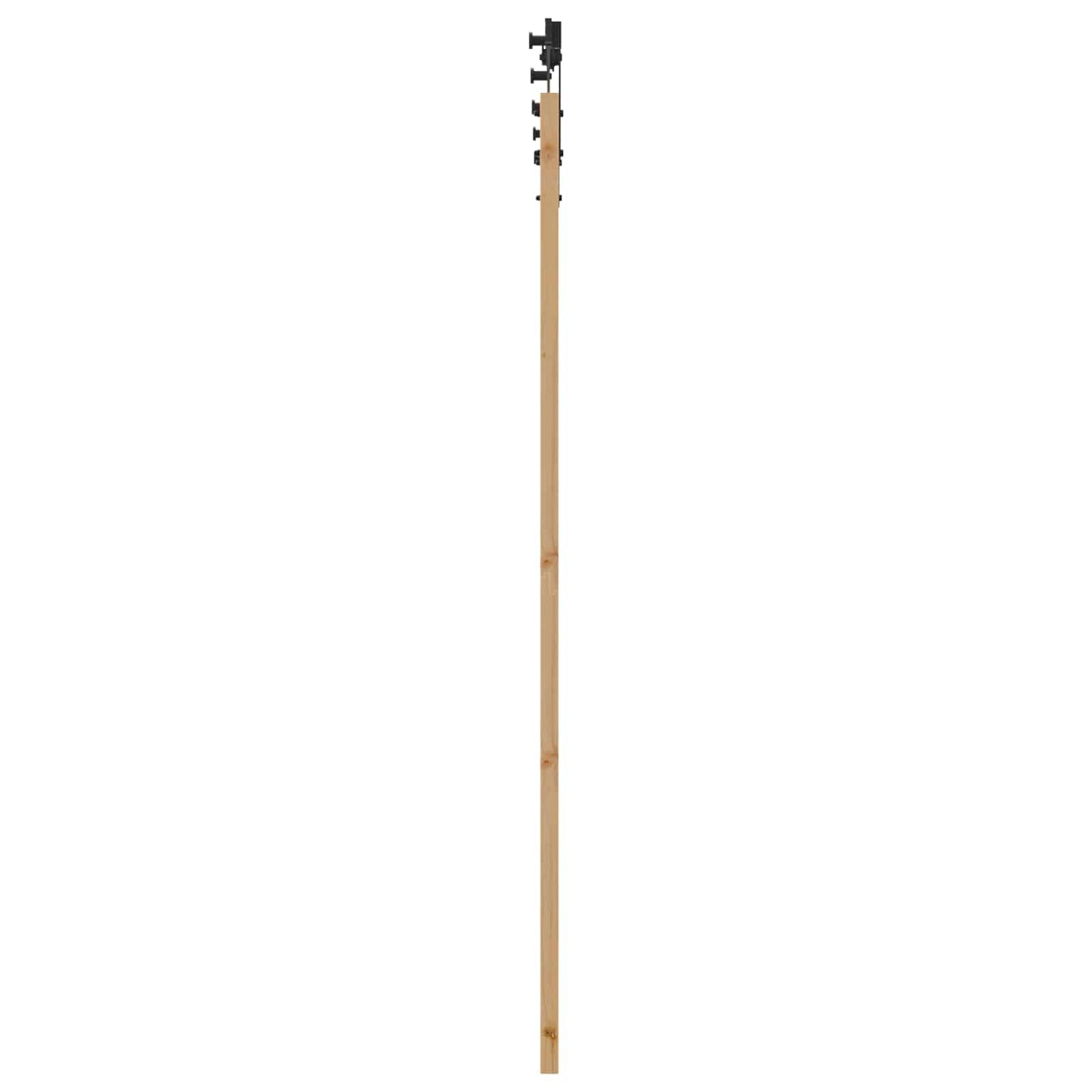 Schuifdeur Naturel en Zwart 83 x 202 cm Massief grenenhout