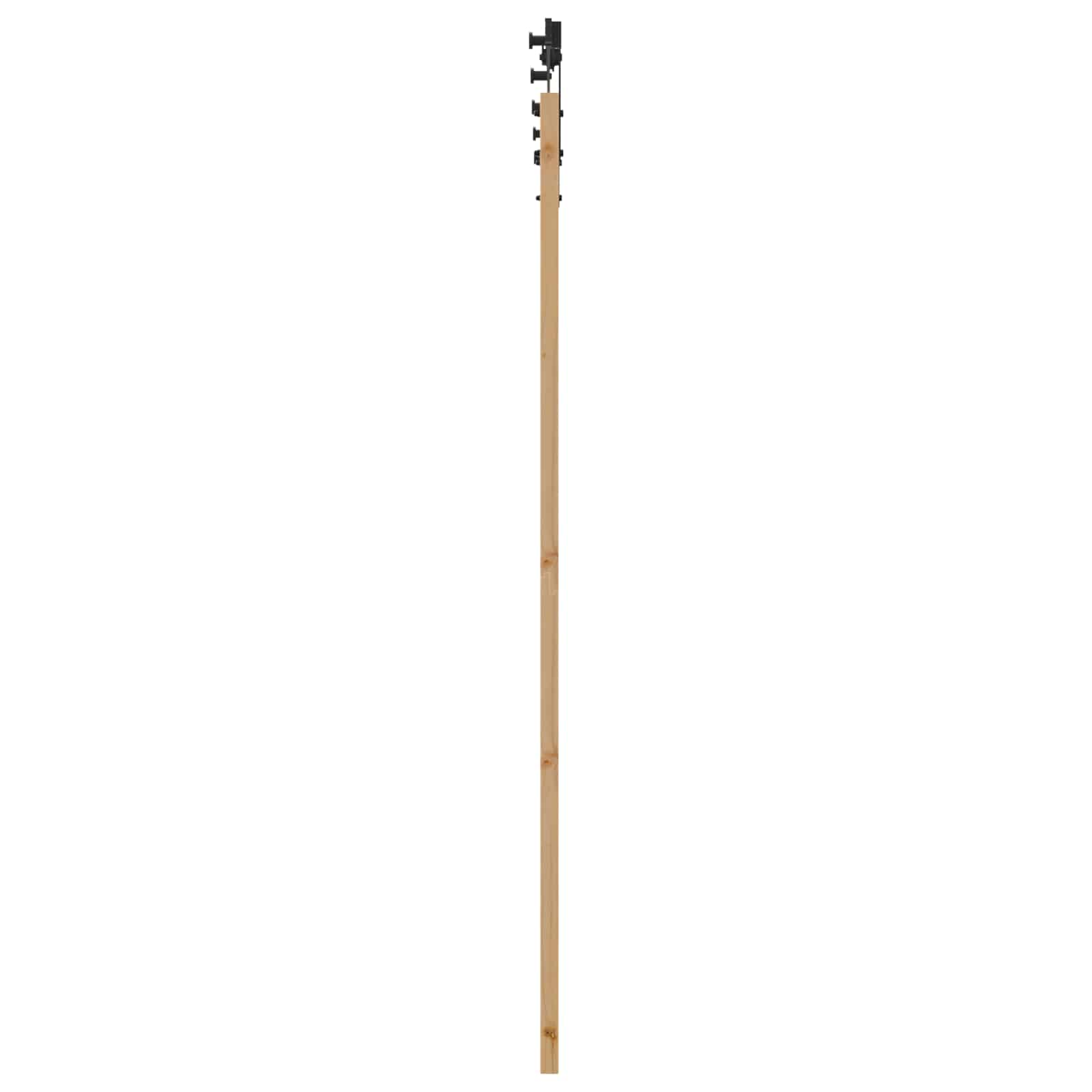 Schuifdeur Naturel en Zwart 83 x 202 cm Massief grenenhout