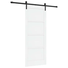 Schuifdeur Wit en zwart 83 x 202 cm Massief grenenhout