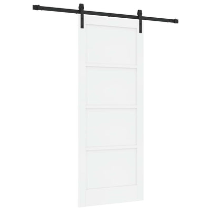 Schuifdeur Wit en zwart 83 x 202 cm Massief grenenhout