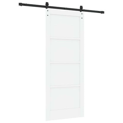 Schuifdeur Wit en zwart 83 x 202 cm Massief grenenhout