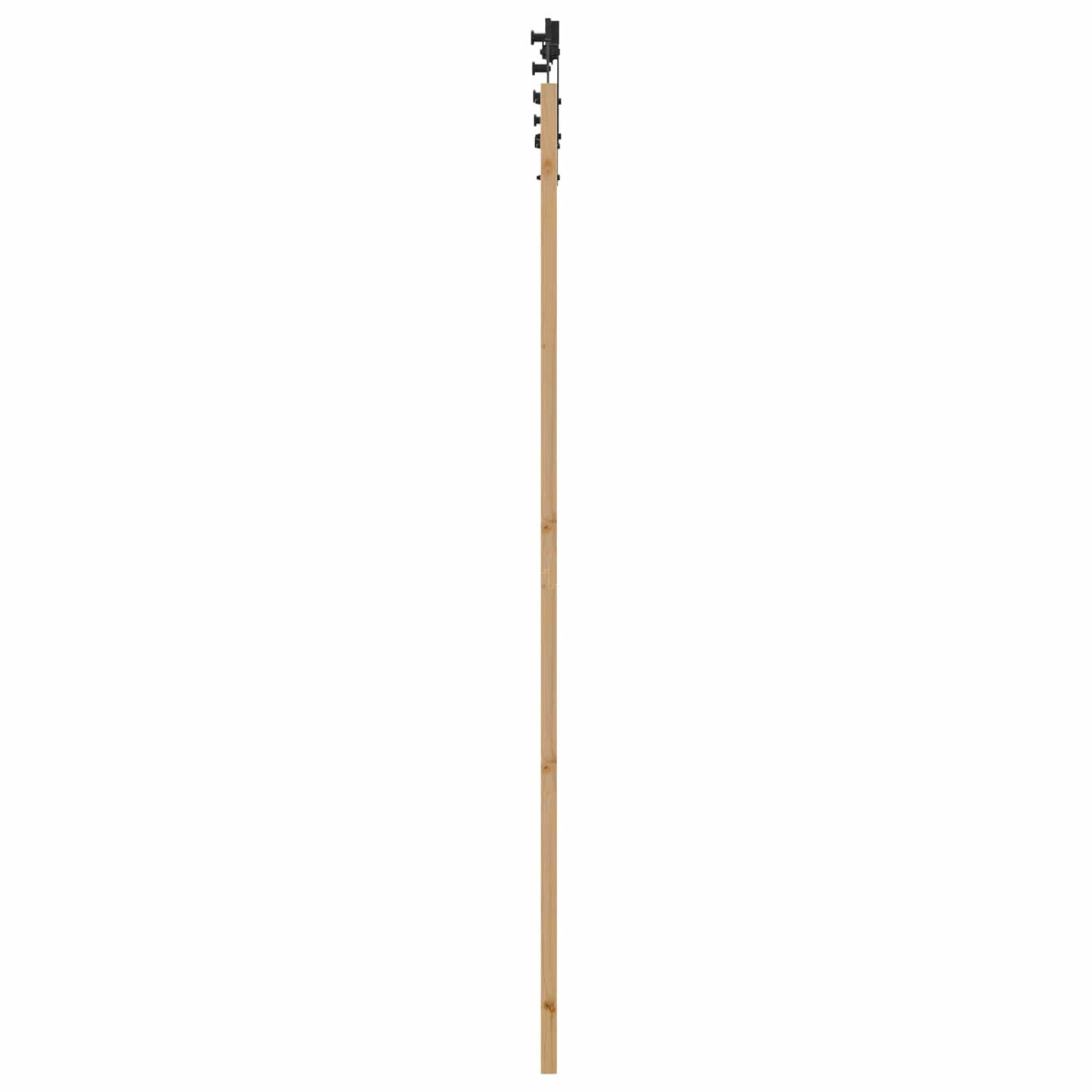 Schuifdeur Naturel en Zwart 83 x 232 cm Massief grenenhout