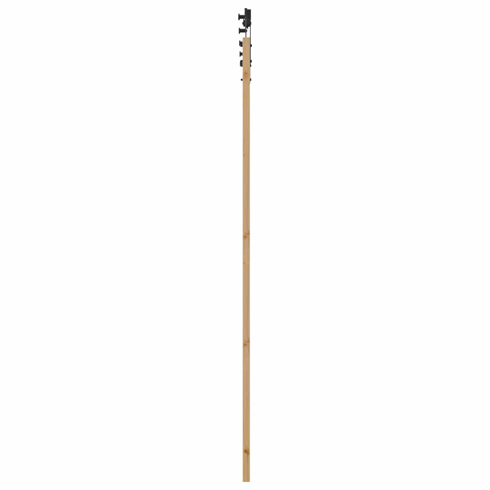 Schuifdeur Naturel en Zwart 83 x 232 cm Massief grenenhout