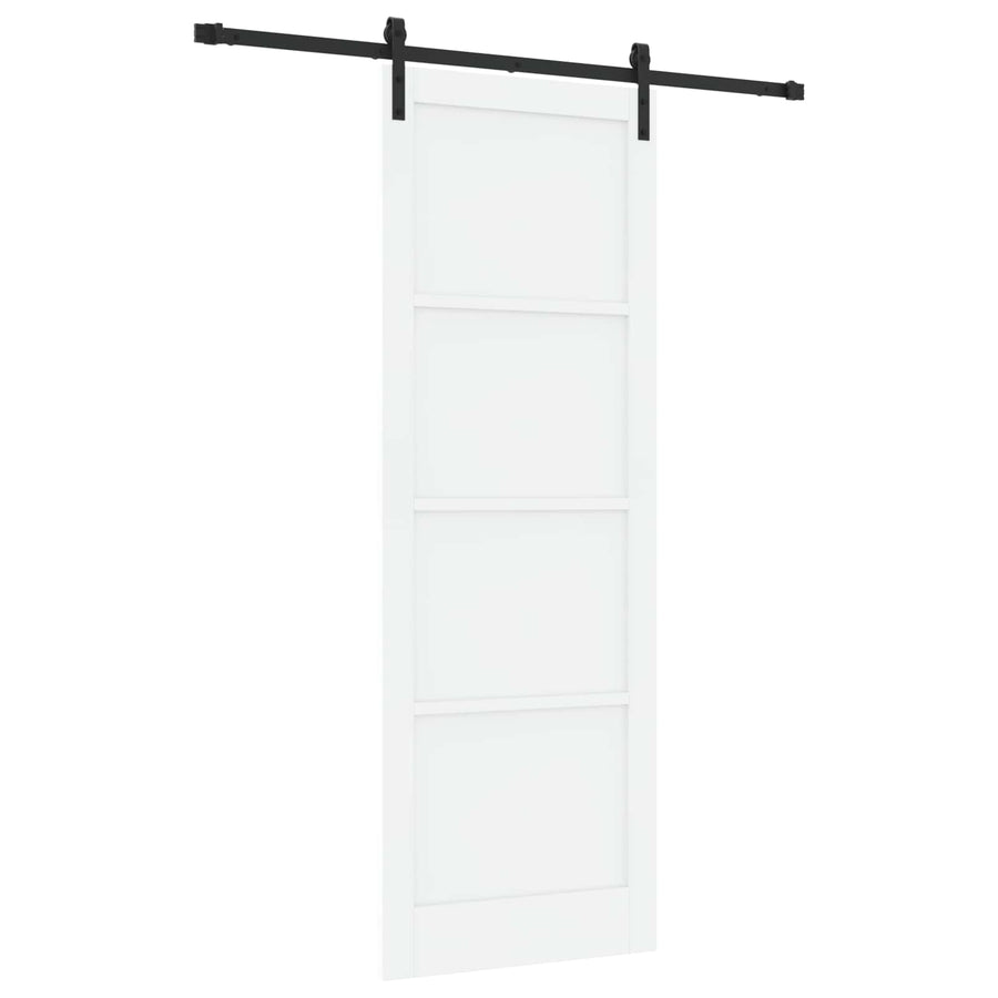 Schuifdeur Wit en zwart 83 x 232 cm Massief grenenhout