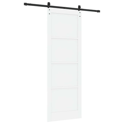 Schuifdeur Wit en zwart 83 x 232 cm Massief grenenhout