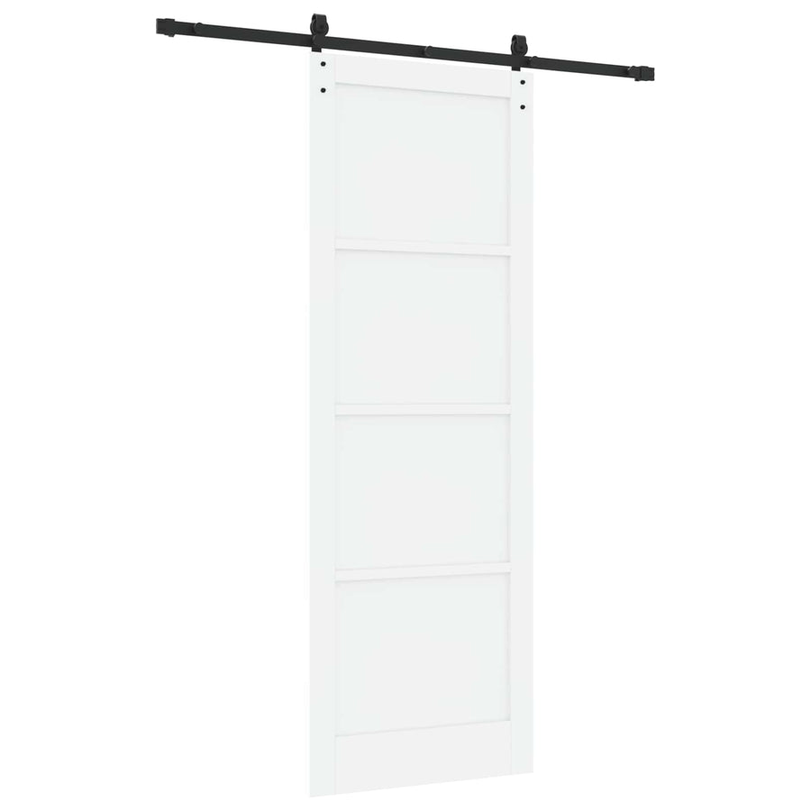 Schuifdeur Wit en zwart 83 x 232 cm Massief grenenhout