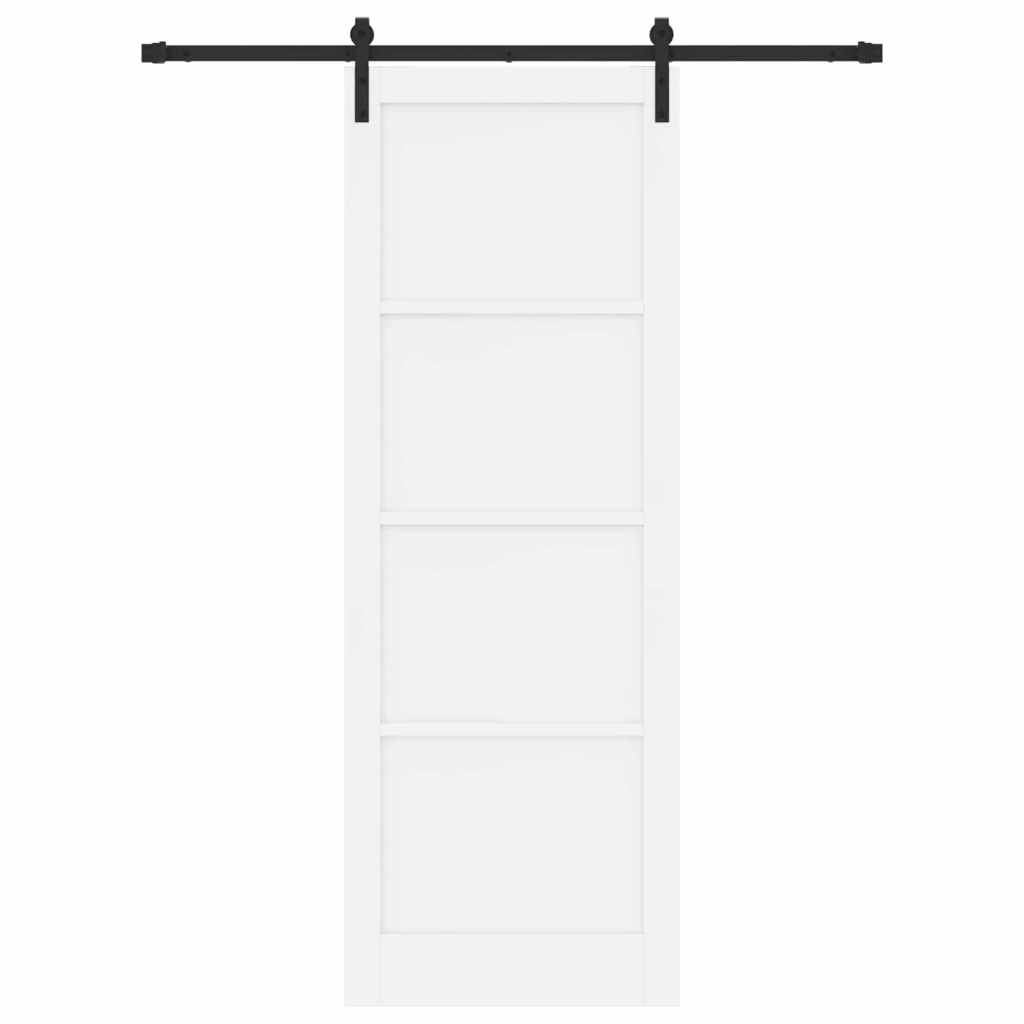 Schuifdeur Wit en zwart 83 x 232 cm Massief grenenhout