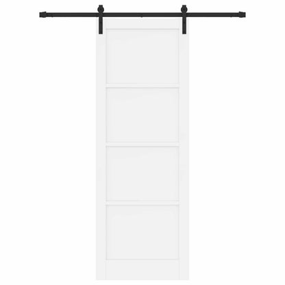 Schuifdeur Wit en zwart 83 x 232 cm Massief grenenhout