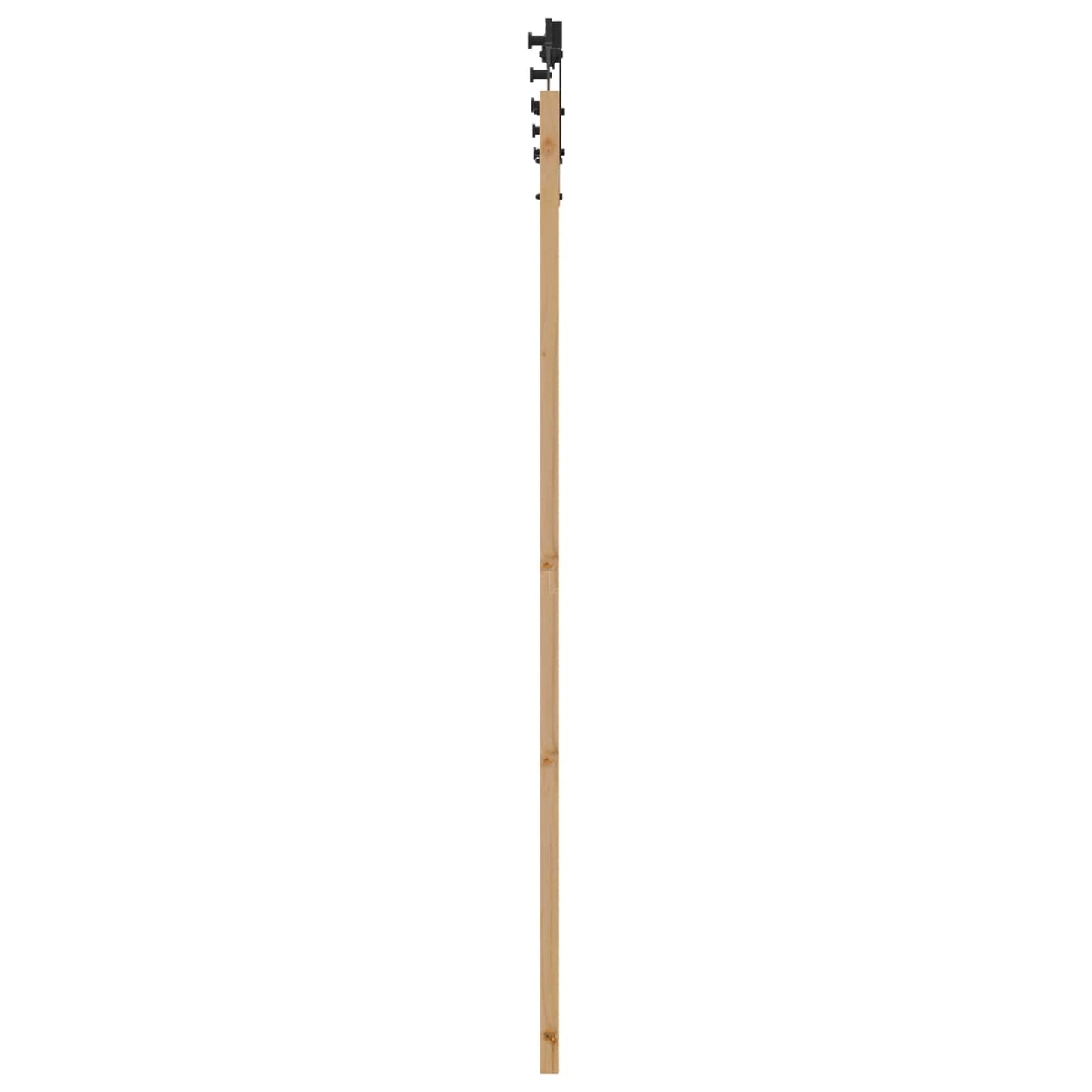Schuifdeur Naturel en Zwart 86 x 198,5 cm Massief grenenhout