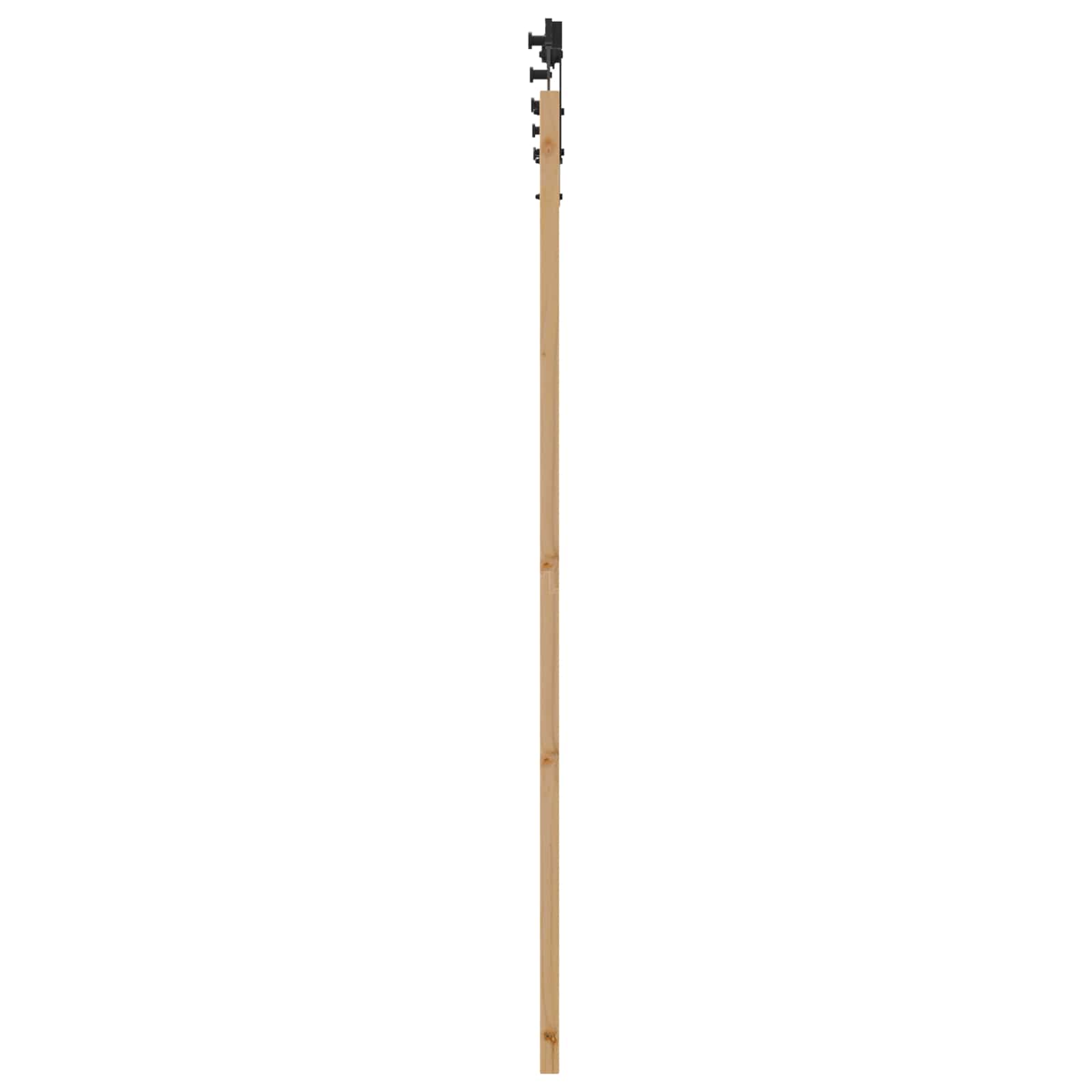 Schuifdeur Naturel en Zwart 86 x 198,5 cm Massief grenenhout
