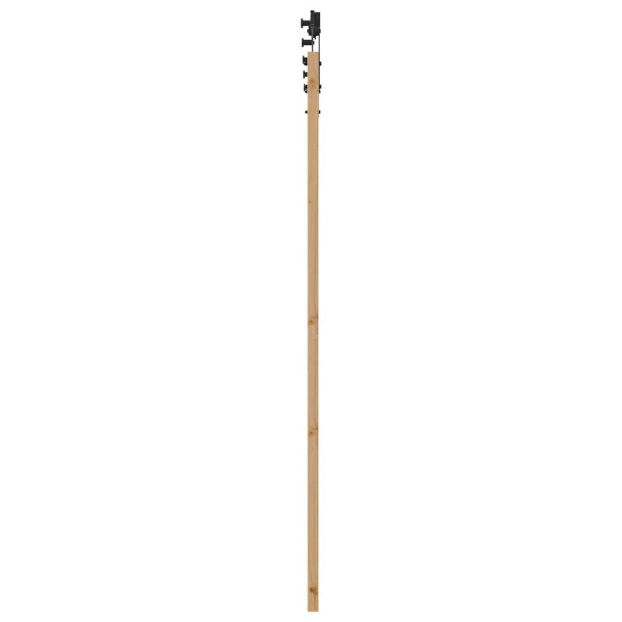 Schuifdeur Naturel en Zwart 86 x 198,5 cm Massief grenenhout