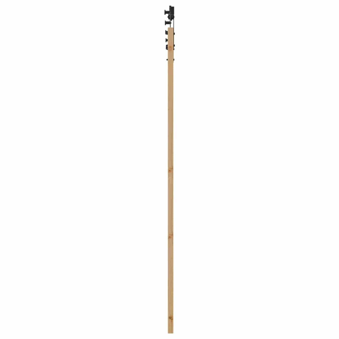 Schuifdeur Naturel en Zwart 86 x 211 cm Massief grenenhout