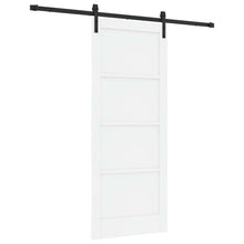 Schuifdeur Wit en zwart 83 x 202 cm Massief grenenhout