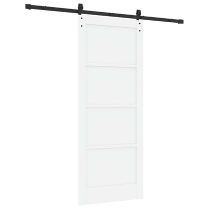 Schuifdeur Wit en zwart 83 x 202 cm Massief grenenhout