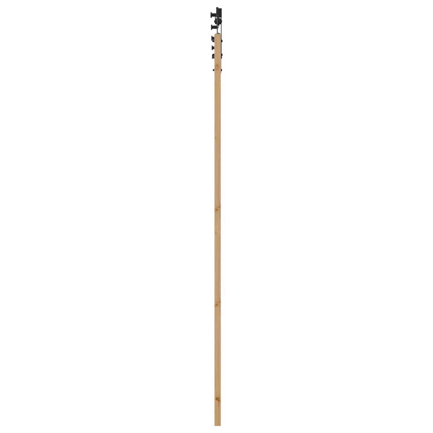 Schuifdeur Naturel en Zwart 83 x 232 cm Massief grenenhout