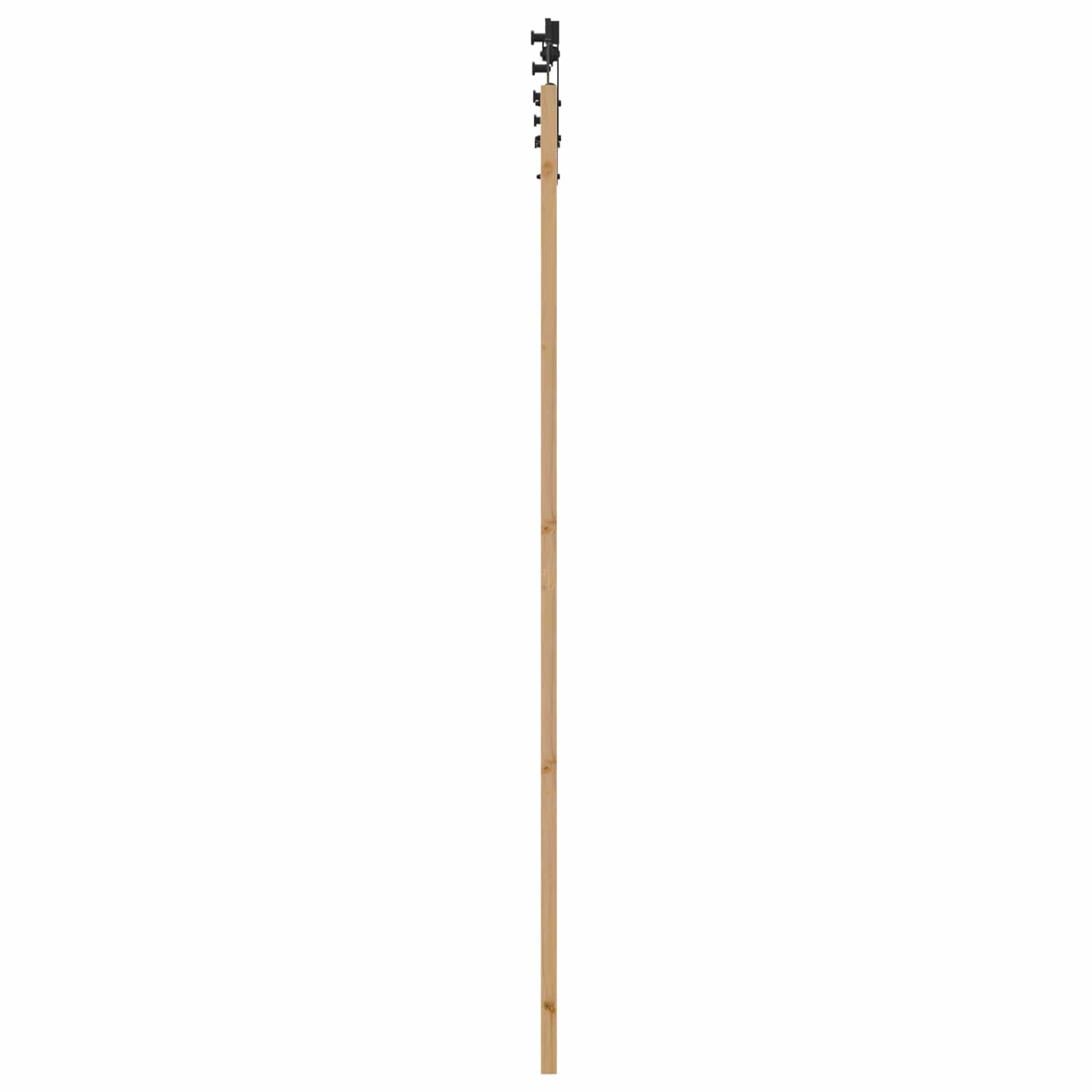 Schuifdeur Naturel en Zwart 83 x 232 cm Massief grenenhout