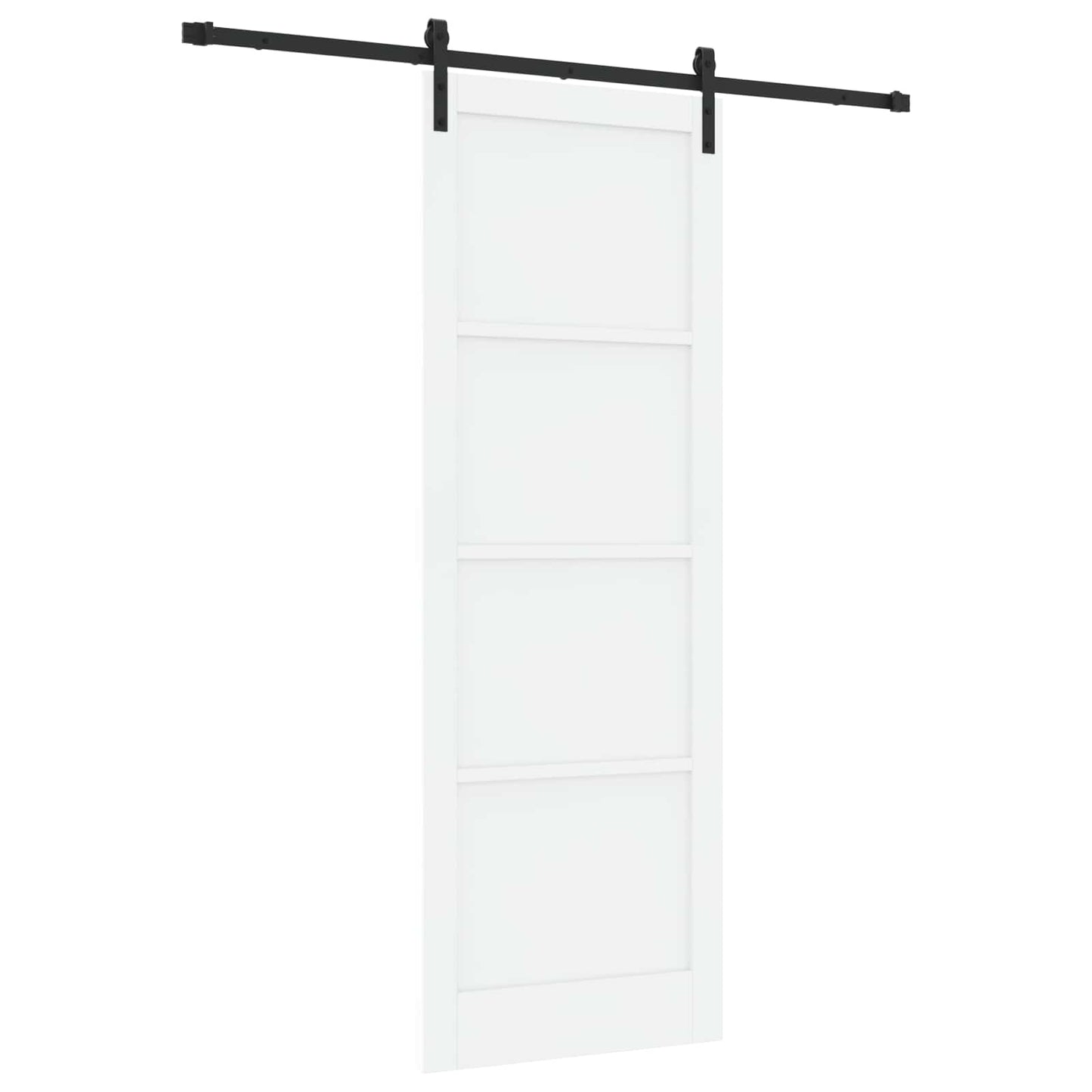 Schuifdeur Wit en zwart 83 x 232 cm Massief grenenhout
