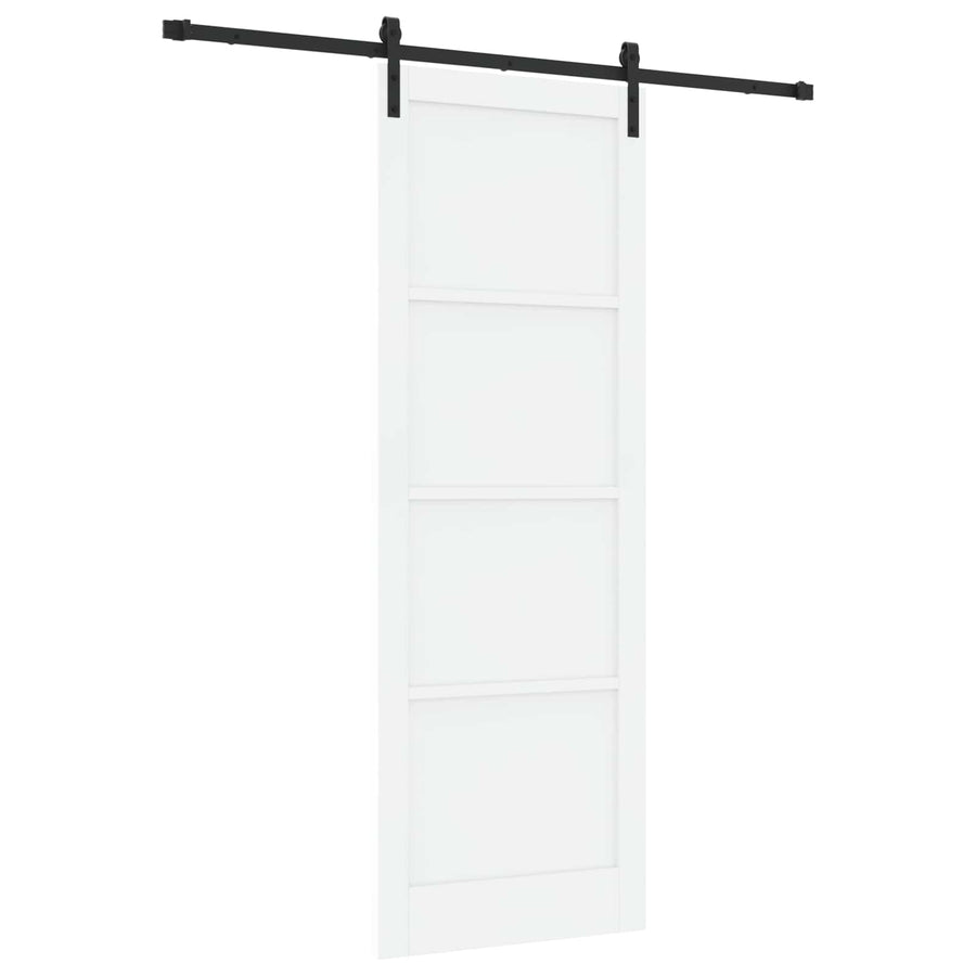 Schuifdeur Wit en zwart 83 x 232 cm Massief grenenhout