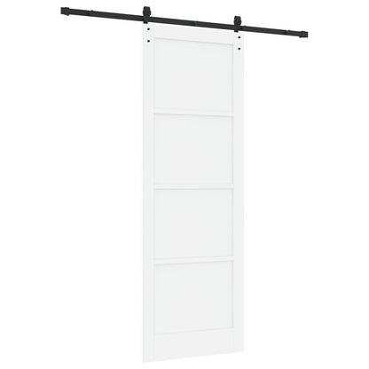 Schuifdeur Wit en zwart 83 x 232 cm Massief grenenhout