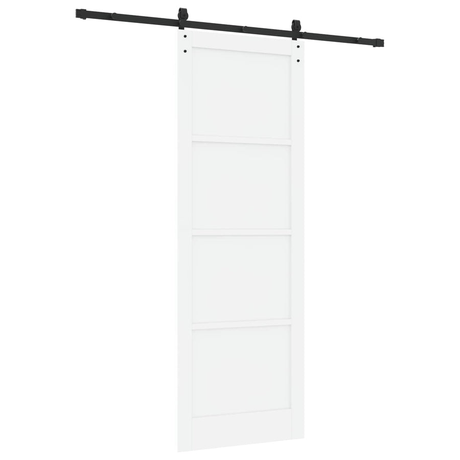 Schuifdeur Wit en zwart 83 x 232 cm Massief grenenhout