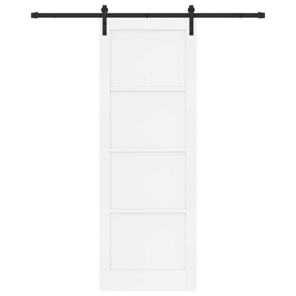 Schuifdeur Wit en zwart 83 x 232 cm Massief grenenhout