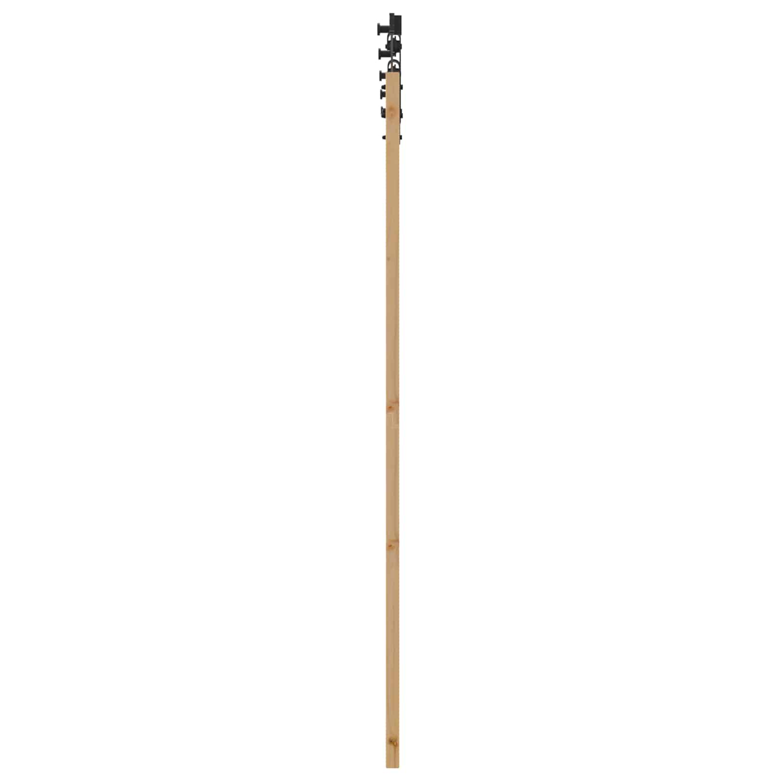 Schuifdeur Naturel en Zwart 86 x 198,5 cm Massief grenenhout
