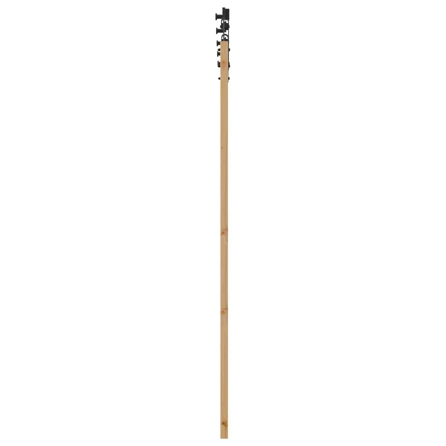 Schuifdeur Naturel en Zwart 86 x 198,5 cm Massief grenenhout