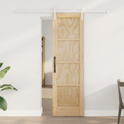 Schuifdeur massief grenenhout 61x198,5 cm natuurlijk wit