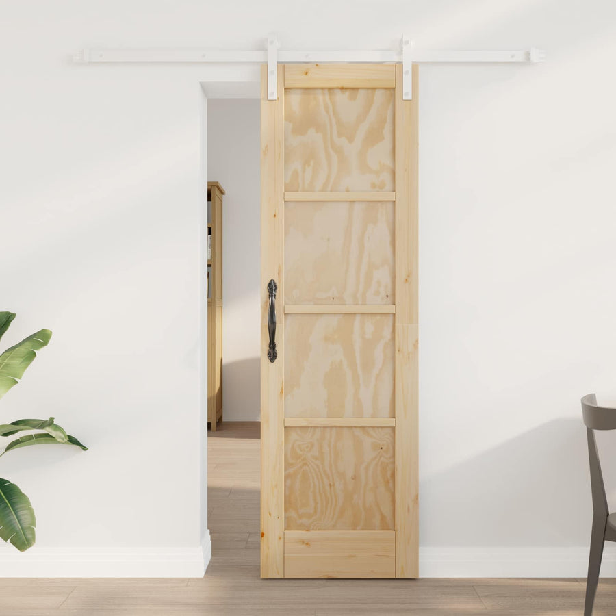 Schuifdeur Natuurlijk en Wit 61 x 198,5 cm Massief grenenhout
